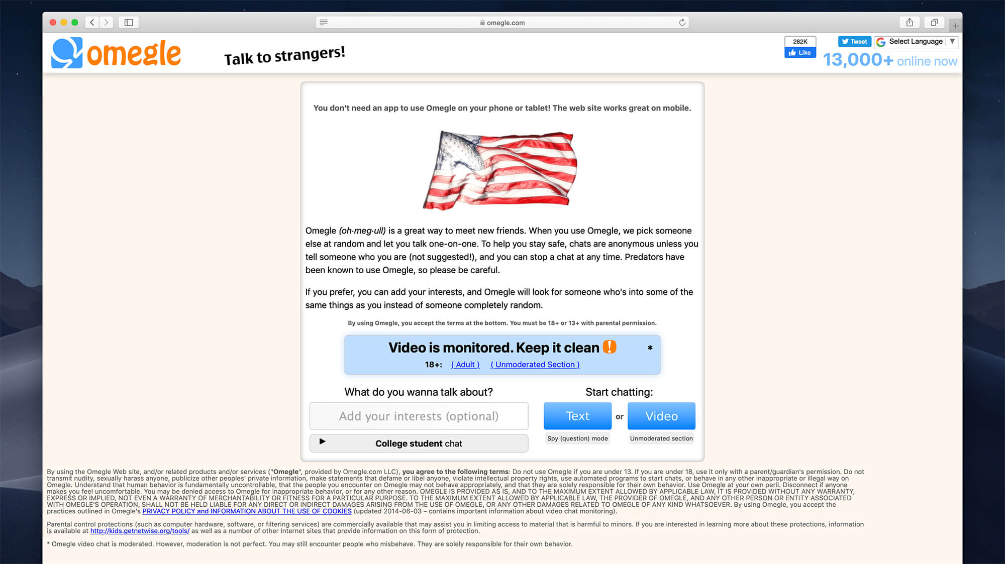 Chat video omegle Omegle: Instant
